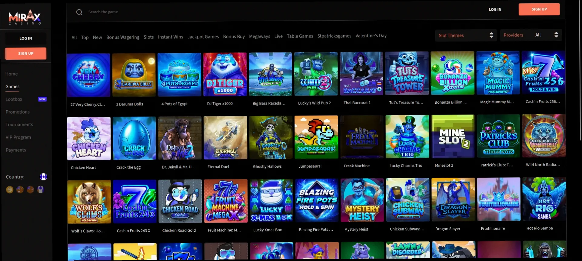 Mirax Casino 325% up to 8,000 CAD + 250 Free Spins